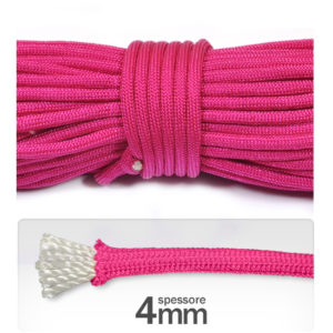 Cordino 4 mm "paracord" poliestere (3 metri) - Fuxia