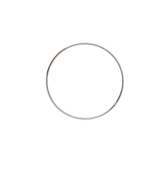 Anello in metallo Pz.1 diametro cm. 10 - Cromo