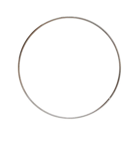 Anello in metallo Pz.1 diametro cm. 16 - Cromo