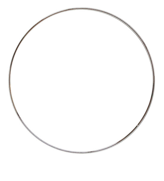 Anello in metallo Pz.1 diametro cm. 19 - Cromo