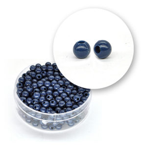 Perle liscie acrilico (11 grammi)  ø  4  mm - Blu