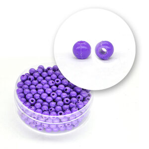 Perle liscie acrilico (11 grammi)  ø  4  mm - Viola