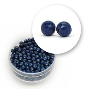 Perle sfaccettate acrilico (11  grammi) 4 mm - Blu