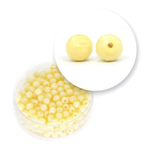 Perle sfaccettate acrilico (11  grammi) 4 mm - Avorio