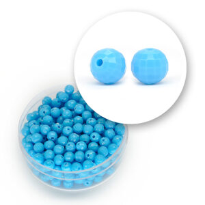 Perle sfaccettate acrilico (11  grammi) 4 mm - Cielo