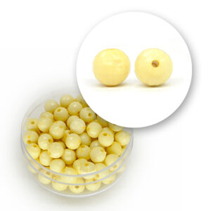 Perle sfaccettate acrilico (12  grammi) 6 mm - Avorio