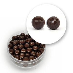 Perle sfaccettate acrilico (12  grammi) 6 mm - Marrone