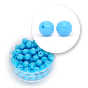 Perle sfaccettate acrilico (12  grammi) 6 mm - Cielo