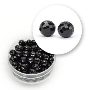 Perle sfaccettate acrilico (12  grammi) 6 mm - Nero