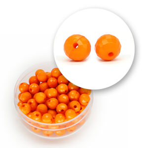 Perle sfaccettate acrilico (12  grammi) 6 mm - Arancione