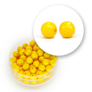 Perle sfaccettate acrilico (12  grammi) 6 mm - Giallo