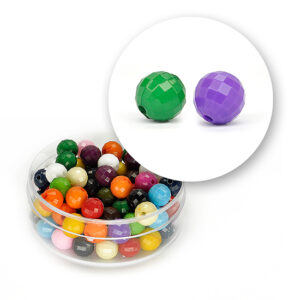 Perle sfaccettate acrilico (12  grammi) 6 mm - Multicolor