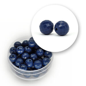 Perle sfaccettate acrilico (11,3  grammi) 8 mm - Blu
