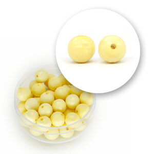 Perle sfaccettate acrilico (11,3  grammi) 8 mm - Avorio