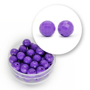 Perle sfaccettate acrilico (11,3  grammi) 8 mm - Viola