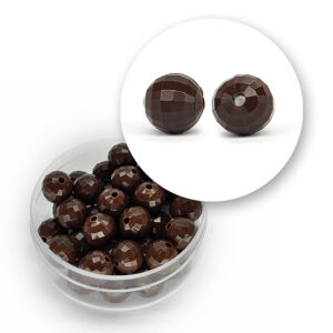 Perle sfaccettate acrilico (11,3  grammi) 8 mm - Marrone