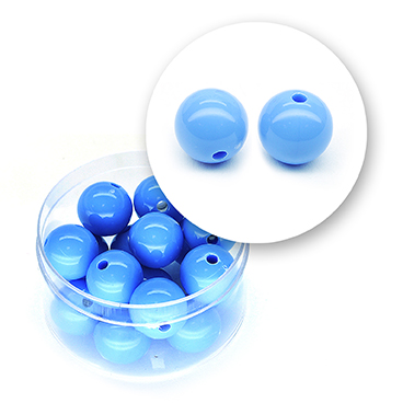 Perle liscie acrilico (22  grammi)  ø 12 mm - Cielo