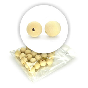 Perla sferica in legno (12 pz.) - 25 mm ø