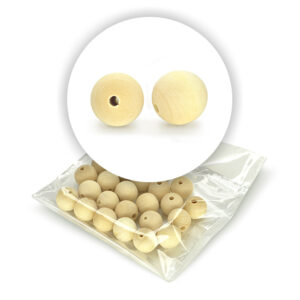 Perla sferica in legno (25 pz.) - 16 mm ø