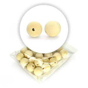 Perla sferica in legno (12 pz.) - 30 mm ø