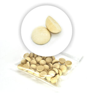 Mezza sfera in legno (50 pz.) - 14 mm