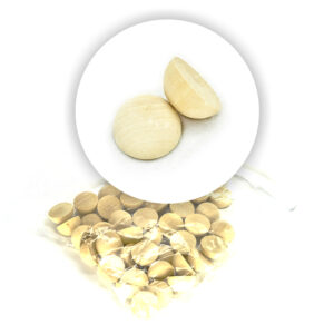 Mezza sfera in legno (50 pz.) - 20 mm