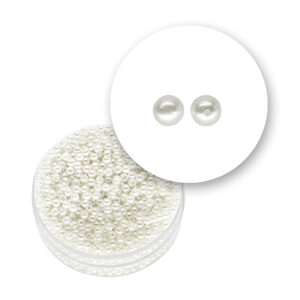 Perla bianca tonda (9,2 grammi) Ø 2 mm - Bianco perlato