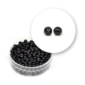 Perle nere tonde (10,9 grammi) - ø 4 mm