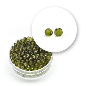 Perle sfaccettate trasparenti (11 grammi) Ø 4 mm - Verde chiaro
