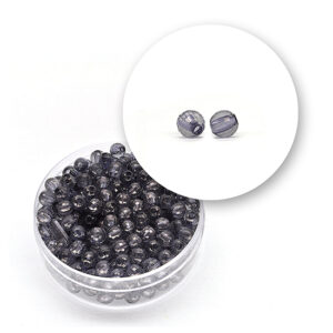 Perle sfaccettate trasparenti (11 grammi) Ø 4 mm - Grigio