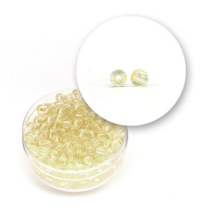 Perle sfaccettate trasparenti (11 grammi) Ø 4 mm - Avorio
