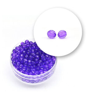 Perle sfaccettate trasparenti (11 grammi) Ø 4 mm - Viola