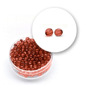 Perle sfaccettate trasparenti (11 grammi) Ø 4 mm - Marrone