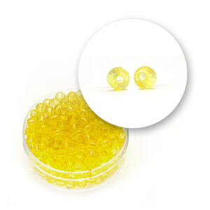 Perle sfaccettate trasparenti (11 grammi) Ø 4 mm - Giallo