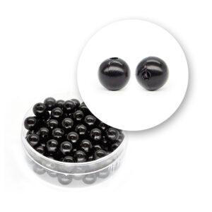 Perle nere tonde (12 grammi) - ø 6 mm