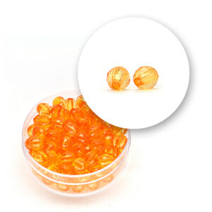 Perle sfaccettate trasparenti (12 grammi) Ø 6 mm - Arancione
