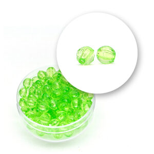 Perle sfaccettate trasparenti (12 grammi) Ø 6 mm - Verde