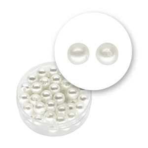 Perla bianca tonda (10 grammi) Ø 8 mm - Bianco perlato
