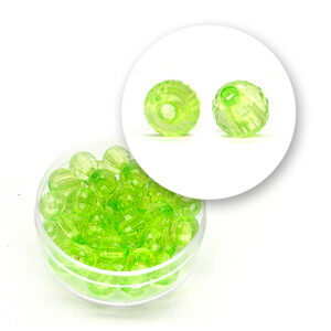 Perle sfaccettate trasparenti (11,3 grammi) Ø 8 mm - Verde