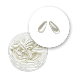 Perla goccia (9,5  grammi) 6x13 mm - Bianco perlato