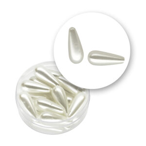 Perla goccia (10,5  grammi) 8x20 mm - Bianco perlato