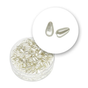 Perla goccia (9,4 grammi) 3x5 mm - Bianco perlato
