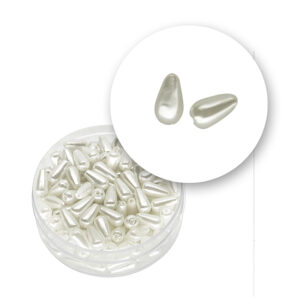 Perla goccia (11,2 grammi) 4x7 mm - Bianco perlato