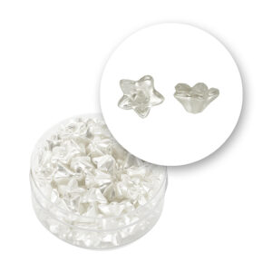 Perla fiorellino (8,5  grammi) 10x5 mm - Bianco perlato