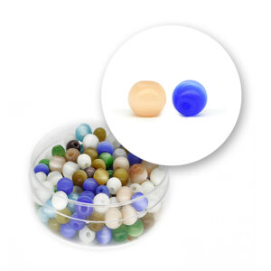 Perle vetro "occhi di gatto" (23 grammi) Ø 5 mm - Multicolor