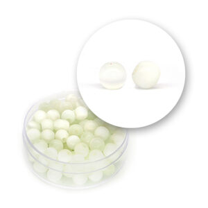 Perle vetro "occhi di gatto" (23 grammi) Ø 6 mm - Bianco