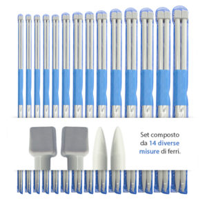 Set Ferri da maglia in alluminio (14 misure) 2 pezzi