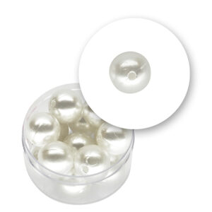 Perla bianca tonda (20 grammi) Ø 14 mm - Bianco perlato
