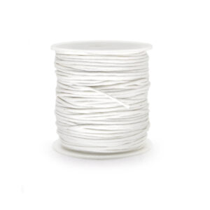 Cordoncino in cotone cerato (25 mt) 1 mm - Bianco