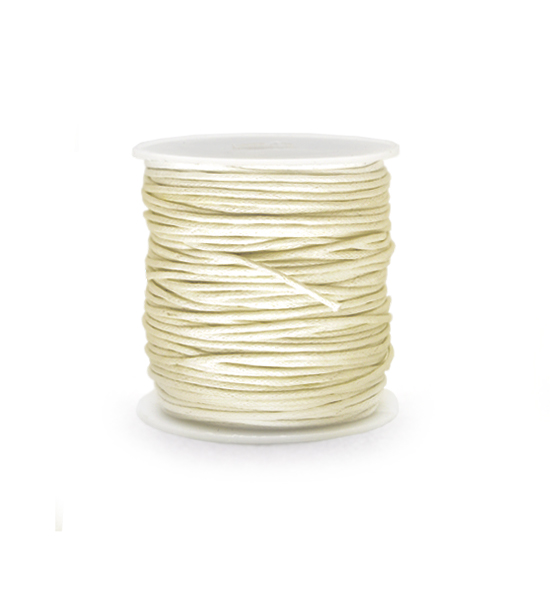 Cordoncino in cotone cerato (25 mt) 1 mm - Avorio